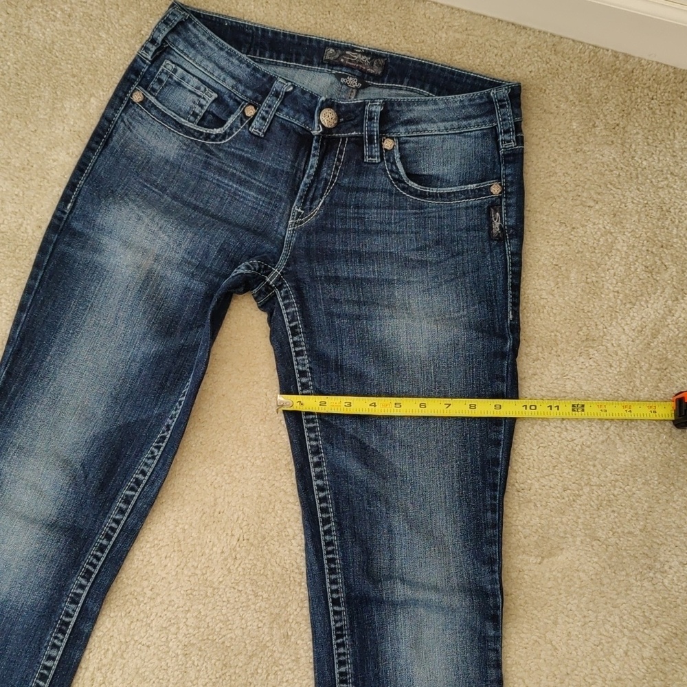 Silver Jeans Aiko Bootcut Women's Blue Denim Low Rise Workwear Y2K Vintage Chic - Picture 6 of 14